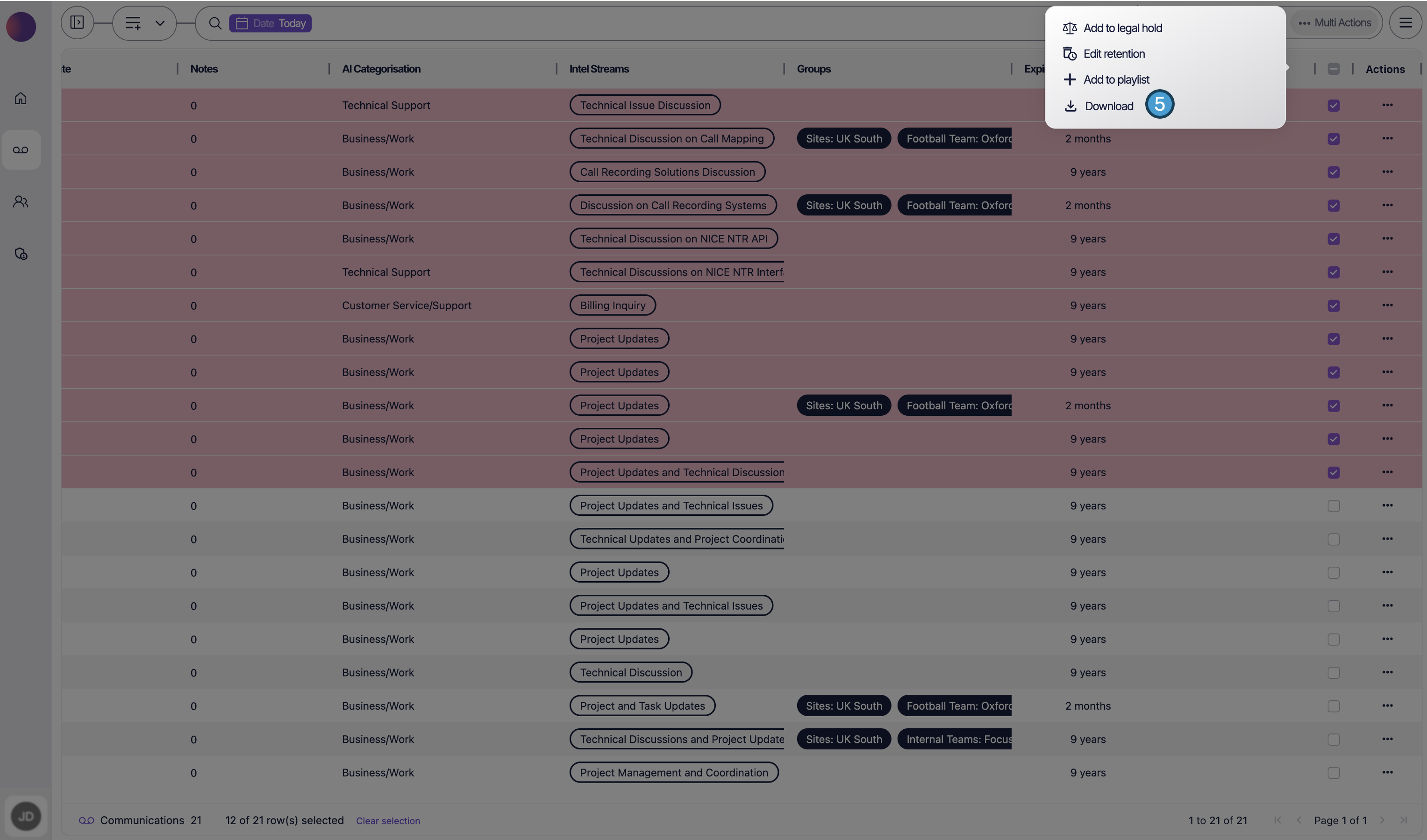 communications multiaction download