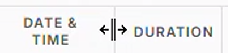 Resize columns