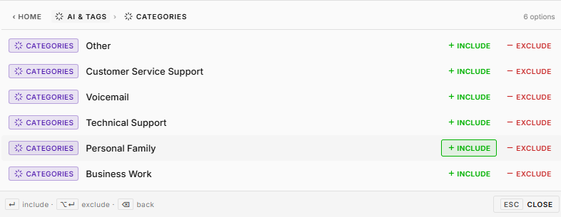 AI Categories