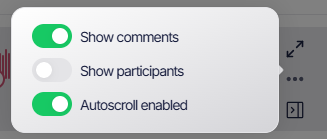 Playback bar options