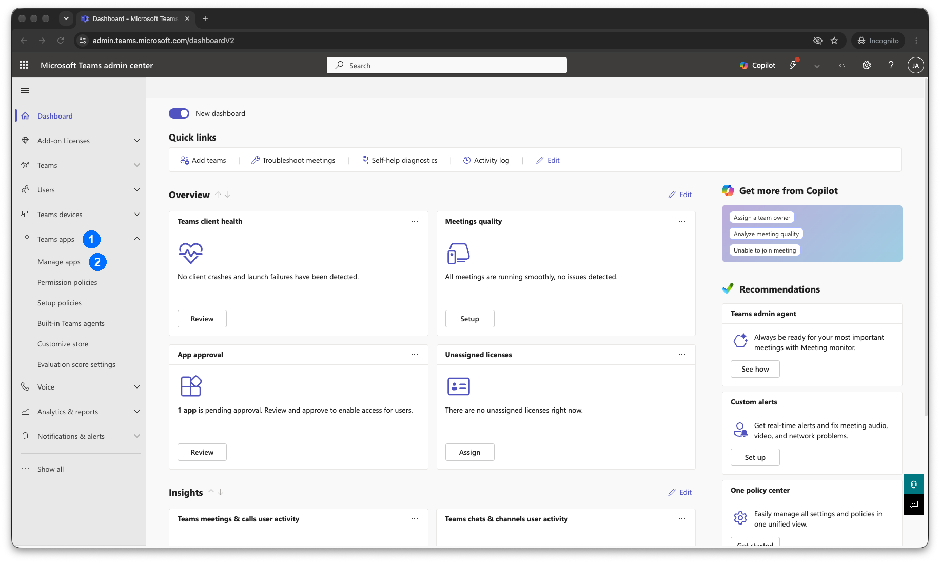 Open Manage apps